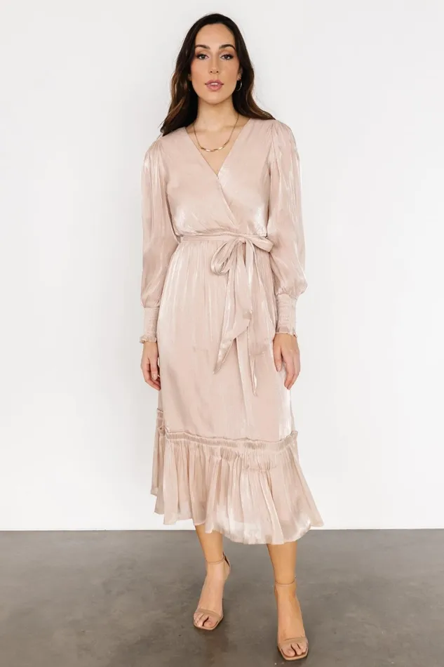 Women Midi Dresses Baltic Born Flynn Midi Dress Champagne Women Midi Dresses Baltic Born Flynn Midi Dress Champagne