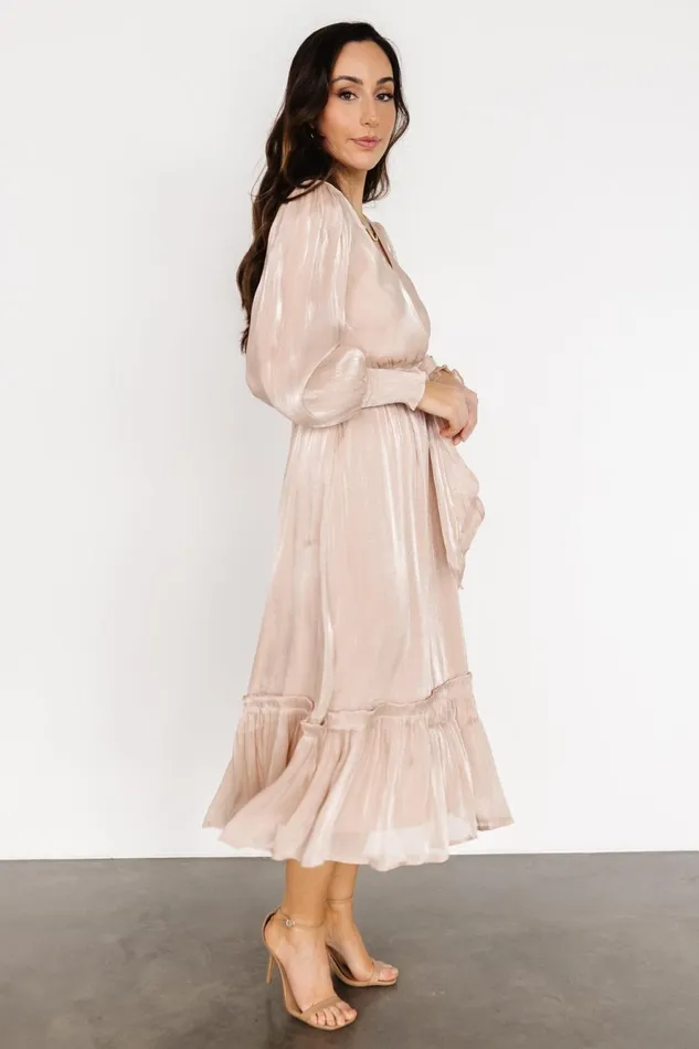 Women Midi Dresses Baltic Born Flynn Midi Dress Champagne Women Midi Dresses Baltic Born Flynn Midi Dress Champagne