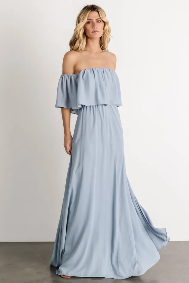Women Mother Of The Bride Baltic Born Diana Off Shoulder Maxi Dress Light Blue Women Mother Of The Bride Baltic Born Diana Off Shoulder Maxi Dress Light Blue