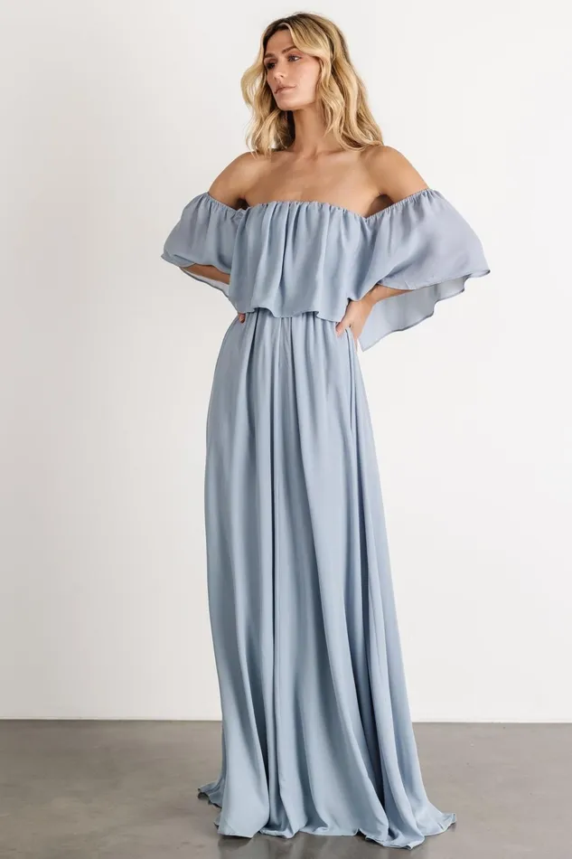 Women Mother Of The Bride Baltic Born Diana Off Shoulder Maxi Dress Light Blue Women Mother Of The Bride Baltic Born Diana Off Shoulder Maxi Dress Light Blue