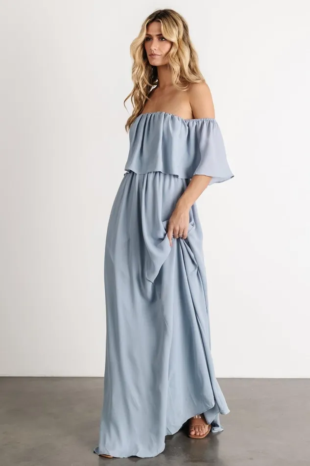 Women Mother Of The Bride Baltic Born Diana Off Shoulder Maxi Dress Light Blue Women Mother Of The Bride Baltic Born Diana Off Shoulder Maxi Dress Light Blue