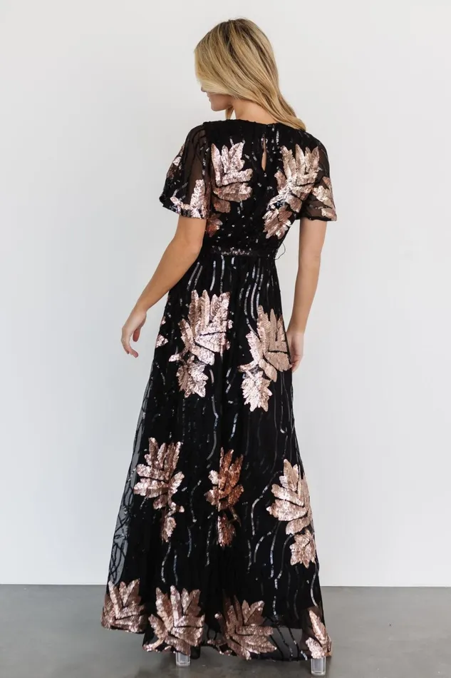 Women Mother Of The Bride Baltic Born Muse Sequin Maxi Dress Black Rose Women Mother Of The Bride Baltic Born Muse Sequin Maxi Dress Black Rose