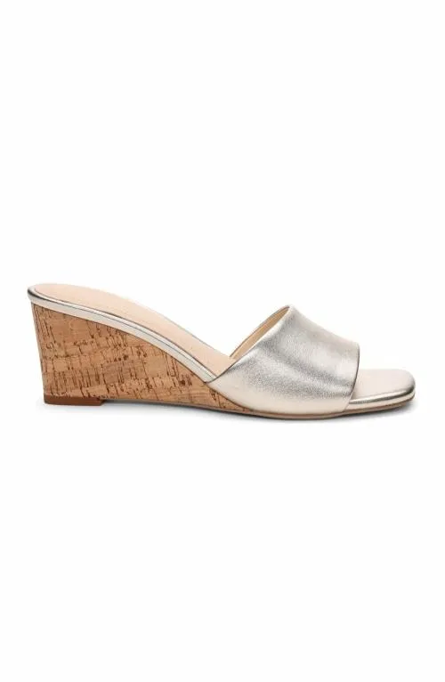 Women Mules Liverpool Los Angeles Flowers Wedge Mule Gold