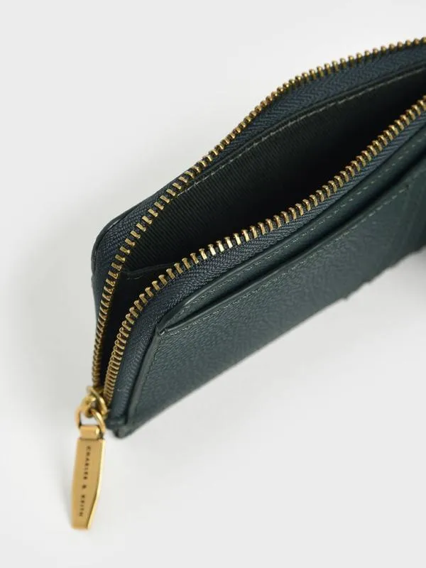 Women MultiSlot Wristlet Card Holder 8211 Dark Green CHARLES and KEITH Card Holders
