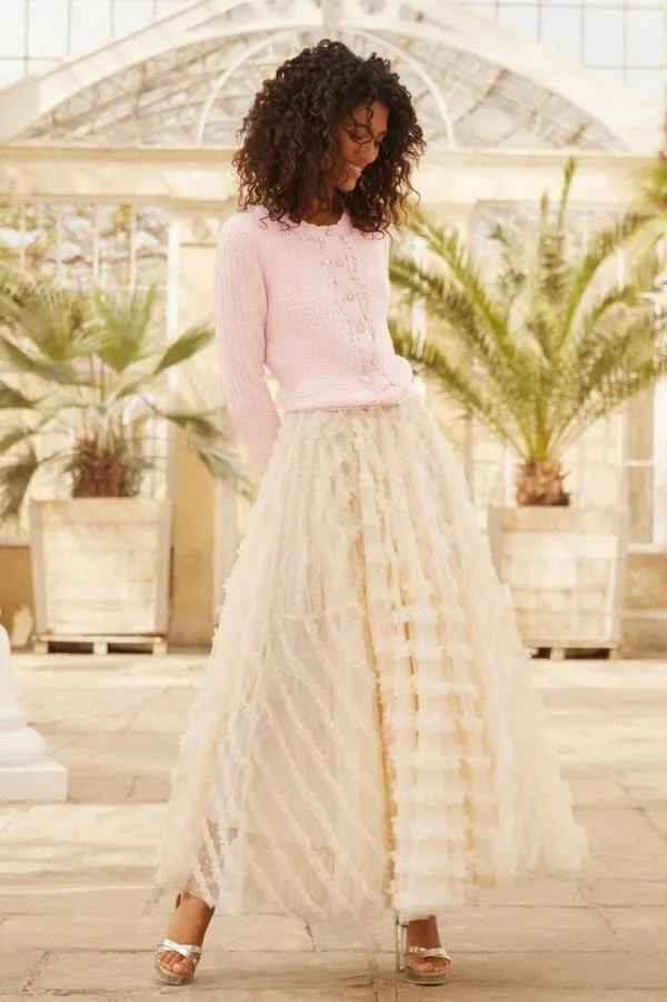 Women Needle and Thread Crystal Border Short Cardigan Pink Women Needle and Thread Crystal Border Short Cardigan Pink