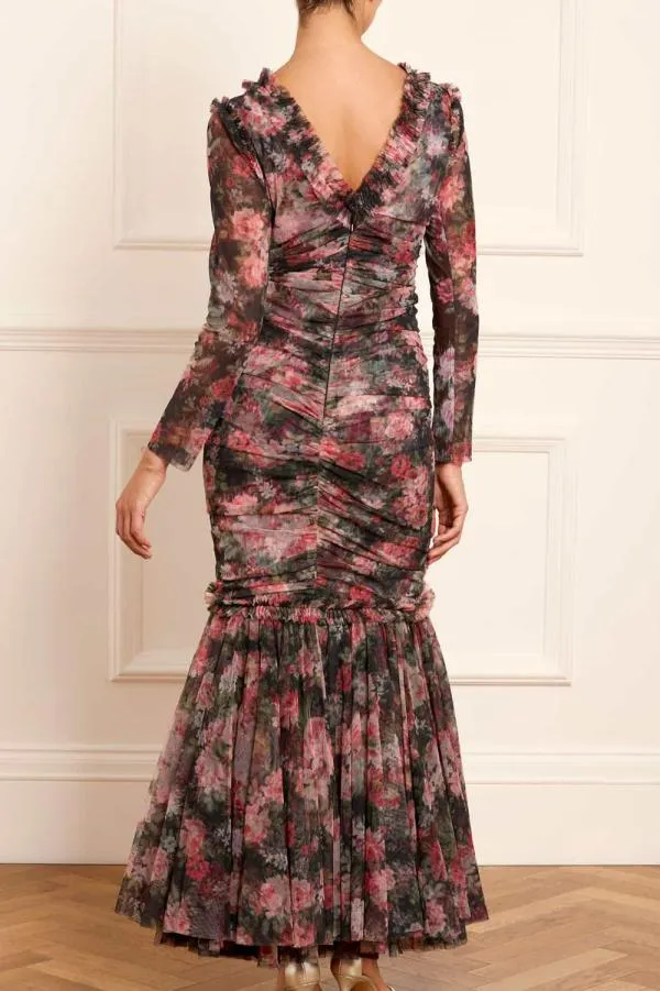 Women Needle and Thread Midnight Dance Long Sleeve Ankle Gown Black Women Needle and Thread Midnight Dance Long Sleeve Ankle Gown Black