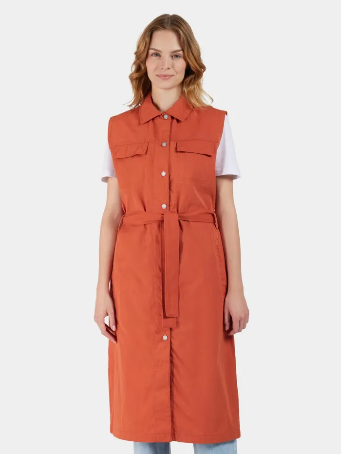 Women Nellie Vest Brique Red Didriksons Vests