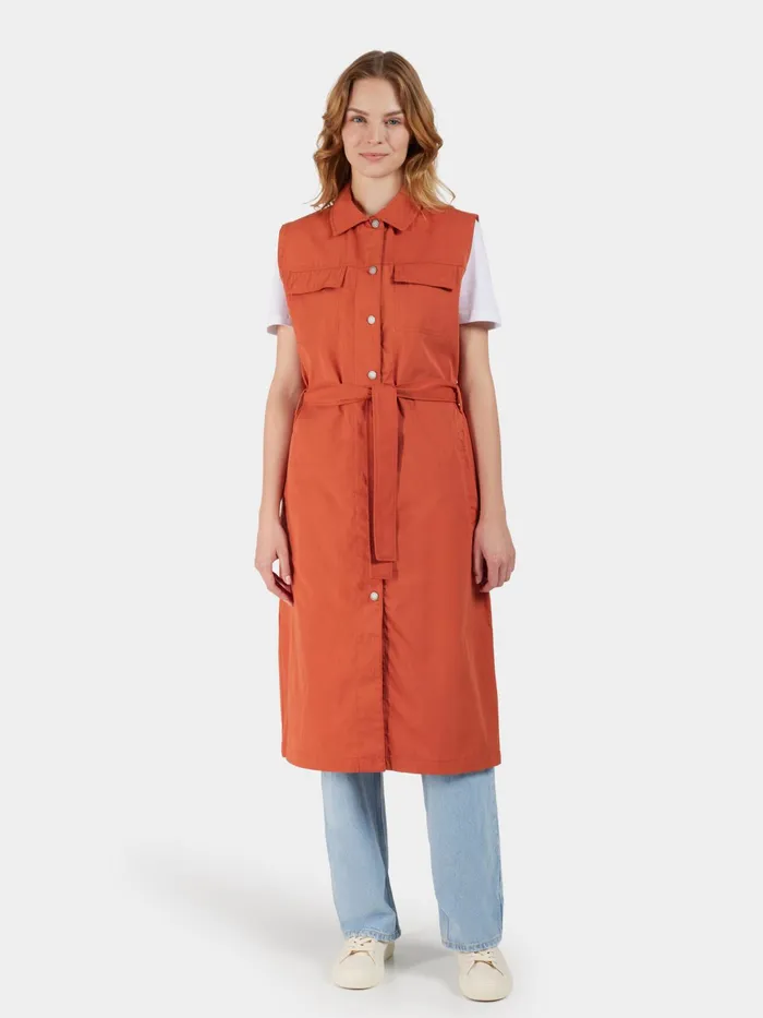 Women Nellie Vest Brique Red Didriksons Vests