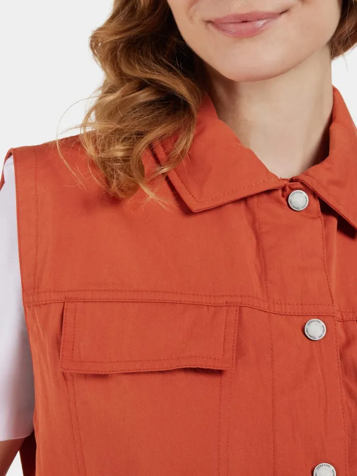 Women Nellie Vest Brique Red Didriksons Vests