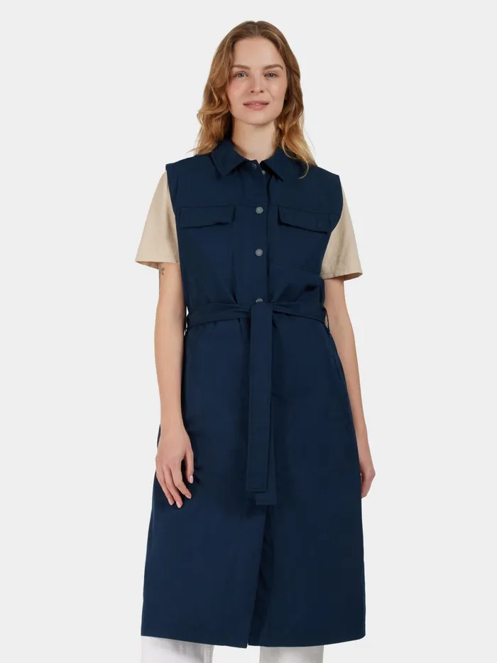 Women Nellie Vest Dark Night Blue Didriksons Vests