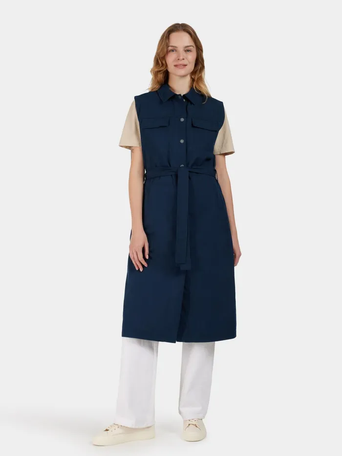 Women Nellie Vest Dark Night Blue Didriksons Vests