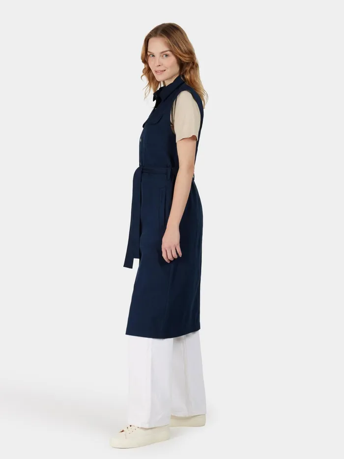 Women Nellie Vest Dark Night Blue Didriksons Vests