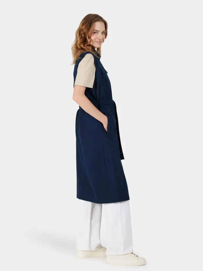 Women Nellie Vest Dark Night Blue Didriksons Vests