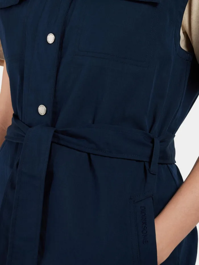 Women Nellie Vest Dark Night Blue Didriksons Vests
