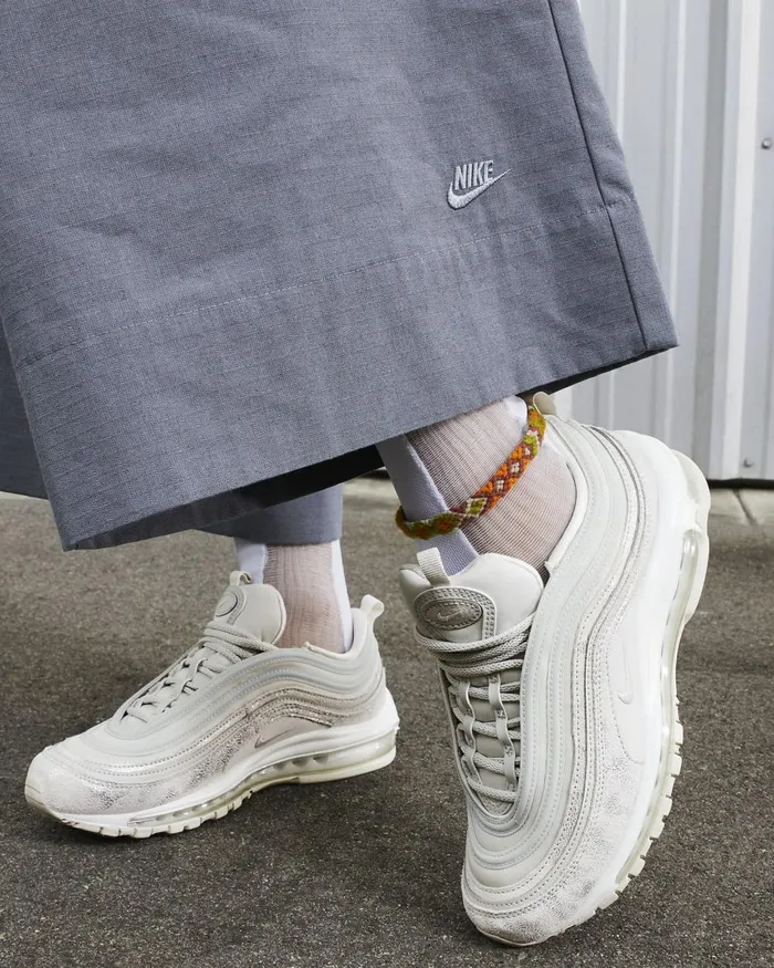 Women Nike All Shoes Air Max 97 Light Bonelight Bonewhitephantom