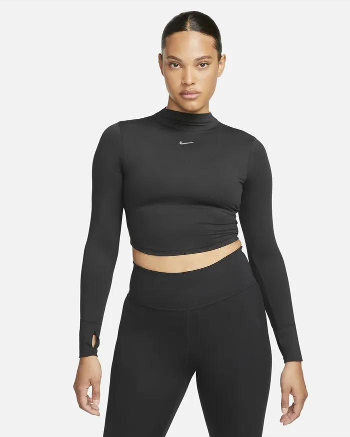Women Nike Tops And TShirts DriFIT One Luxe Black