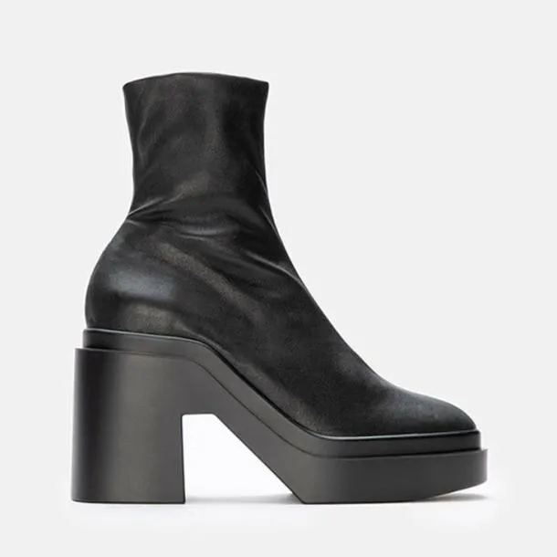 Women NINA Stretch Black Clergerie Ankle Boots