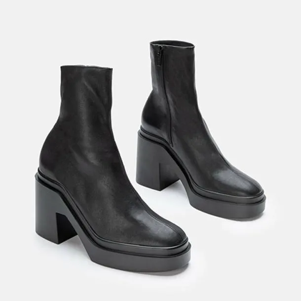 Women NINA Stretch Black Clergerie Ankle Boots