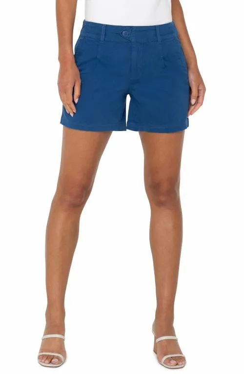 Women NonDenim Shorts Liverpool Los Angeles Pleated Trouser Short Goddess Blue