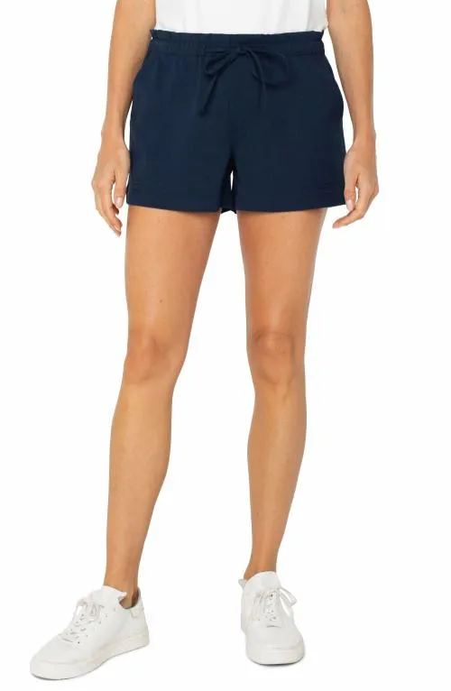 Women NonDenim Shorts Liverpool Los Angeles Pull On Shorts With Front Tie Dark Navy