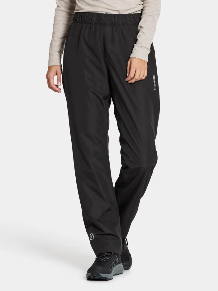 Women Nordic Pants Black Didriksons Waterproof Trousers