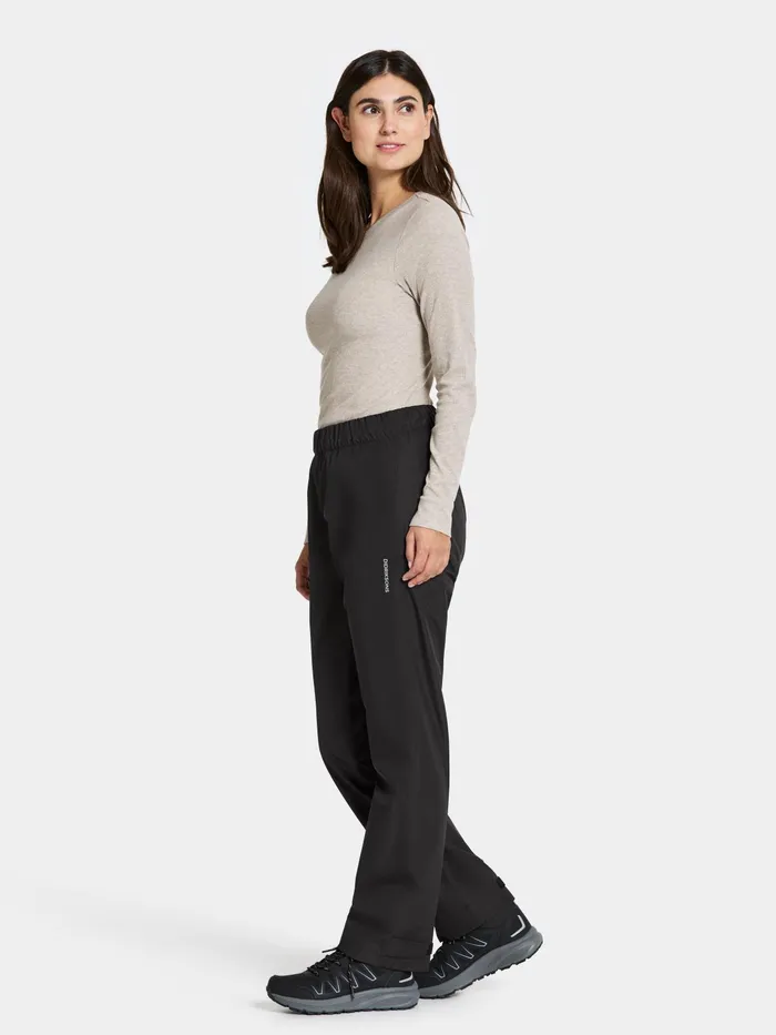 Women Nordic Pants Black Didriksons Waterproof Trousers