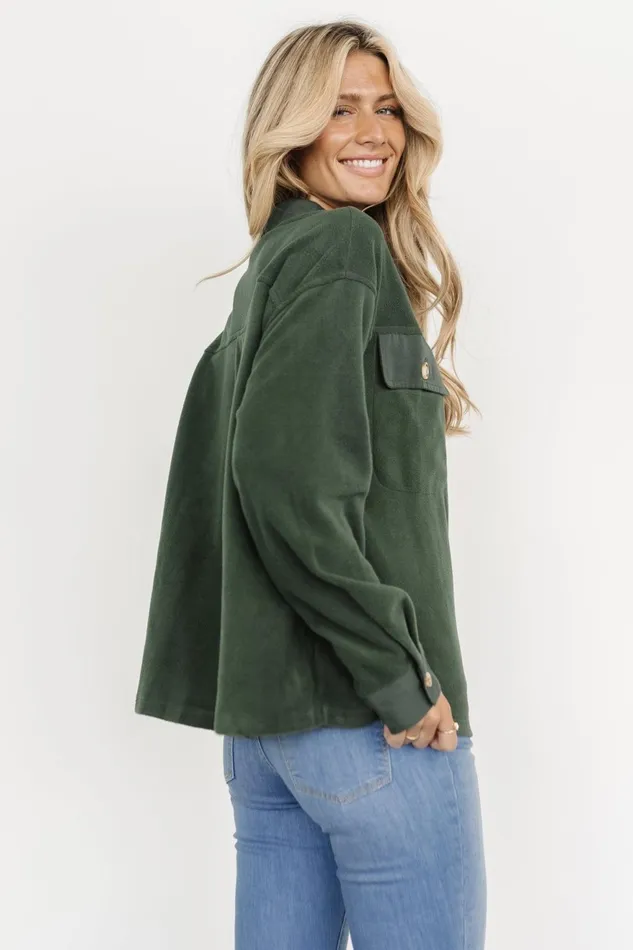 Women Outerwear Baltic Born Duke Button Up Top Forest Green Women Outerwear Baltic Born Duke Button Up Top Forest Green