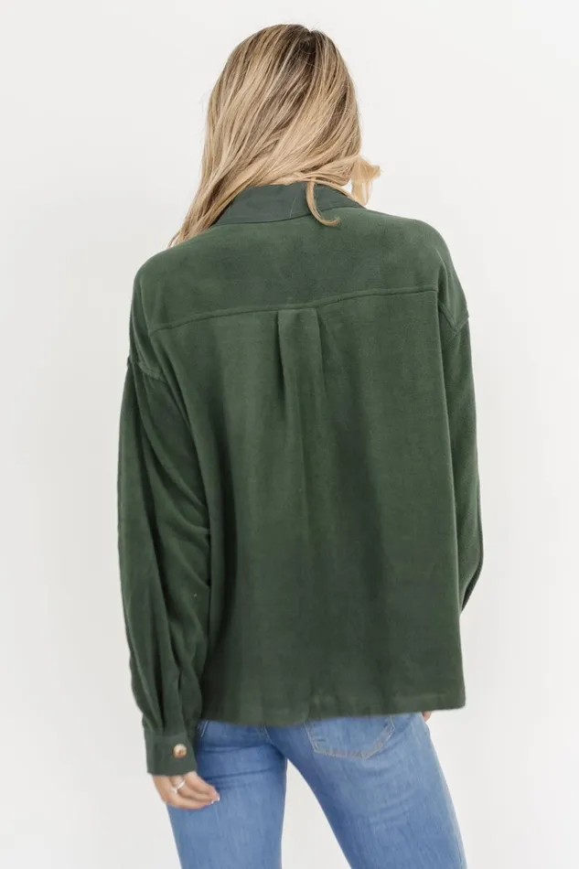 Women Outerwear Baltic Born Duke Button Up Top Forest Green Women Outerwear Baltic Born Duke Button Up Top Forest Green