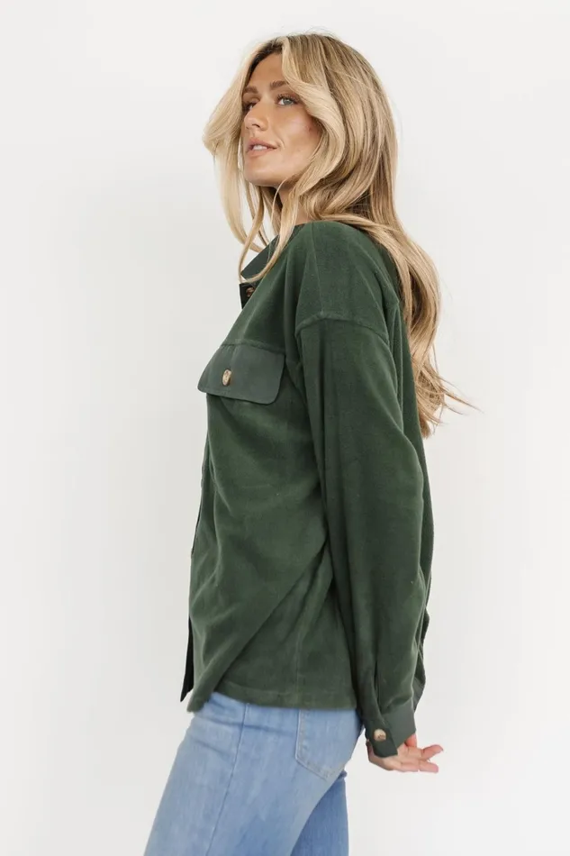 Women Outerwear Baltic Born Duke Button Up Top Forest Green Women Outerwear Baltic Born Duke Button Up Top Forest Green