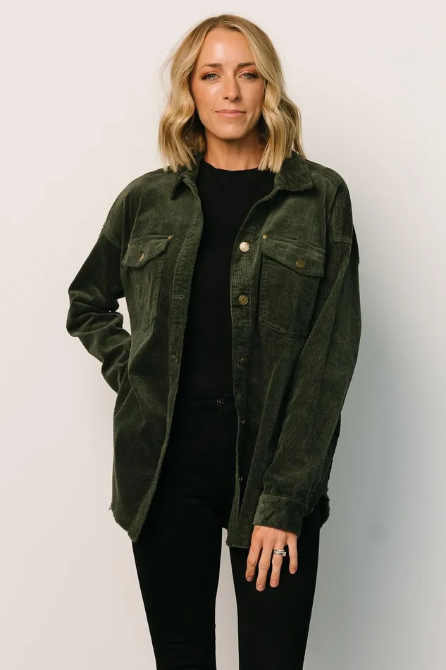 Women Outerwear Baltic Born Greeley Corduroy Jacket Deep Green
