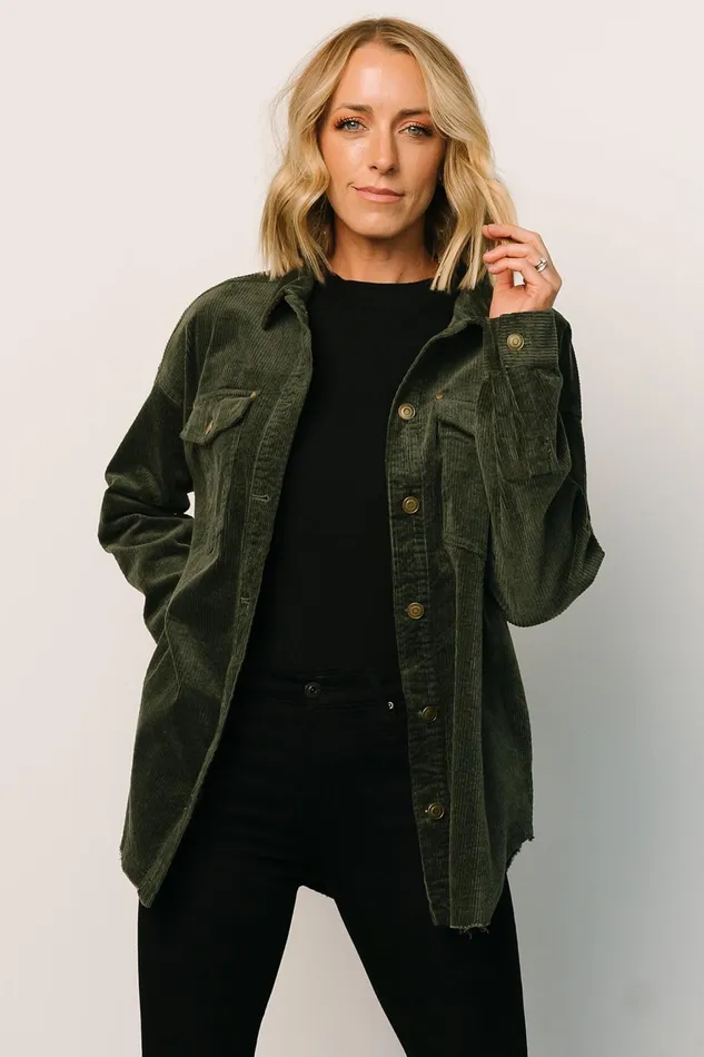 Women Outerwear Baltic Born Greeley Corduroy Jacket Deep Green