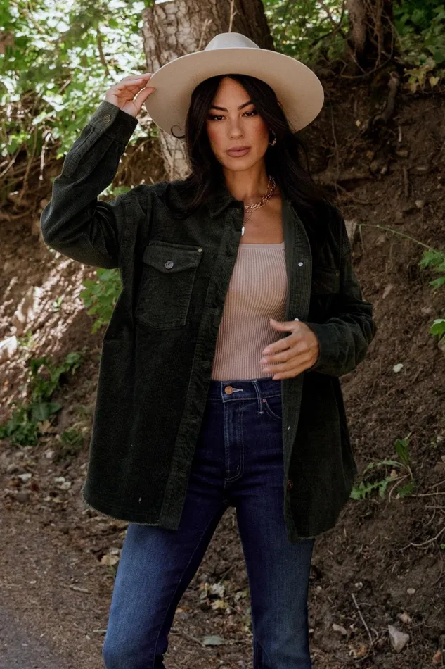 Women Outerwear Baltic Born Greeley Corduroy Jacket Deep Green
