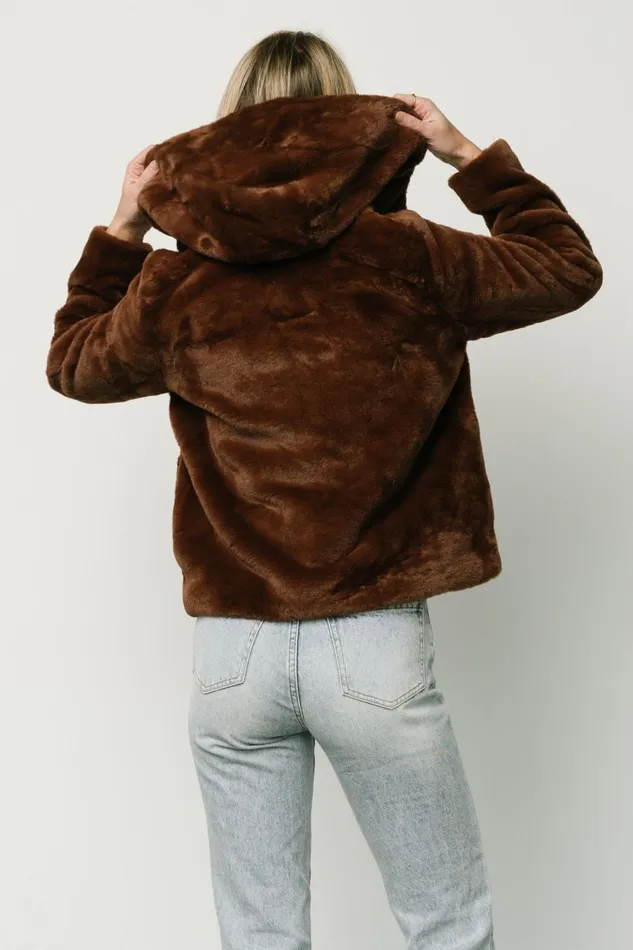 Women Outerwear Baltic Born Leeds Faux Fur Jacket Brown Women Outerwear Baltic Born Leeds Faux Fur Jacket Brown
