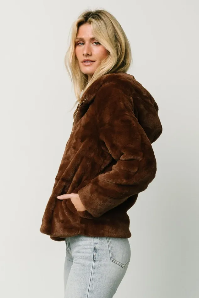 Women Outerwear Baltic Born Leeds Faux Fur Jacket Brown Women Outerwear Baltic Born Leeds Faux Fur Jacket Brown
