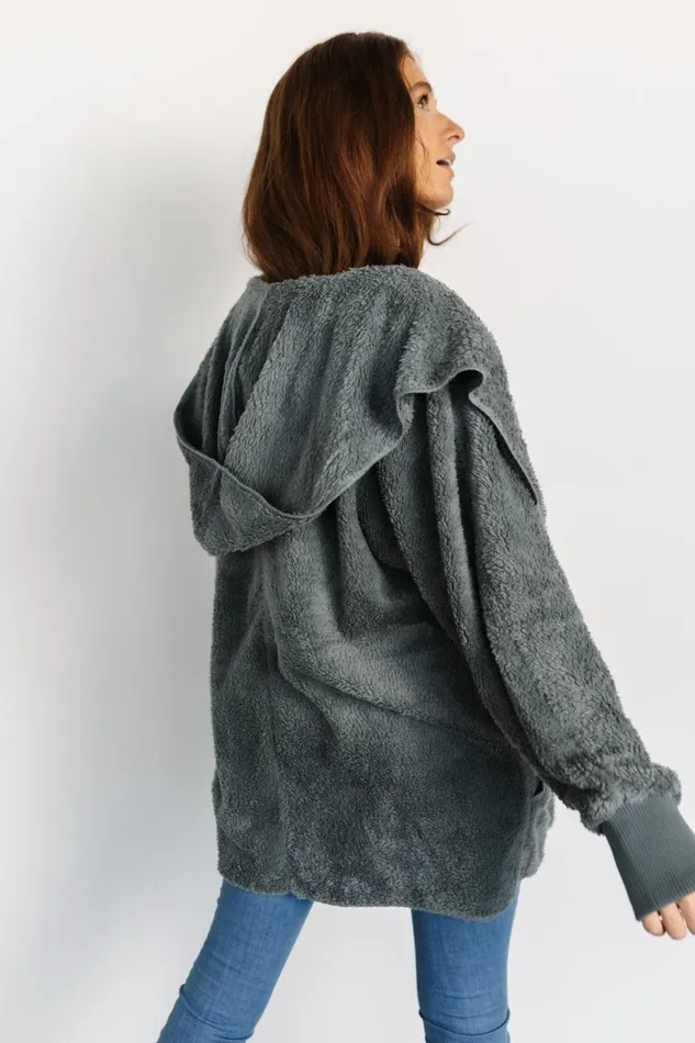 Women Outerwear Baltic Born Melrose Teddy Jacket Dusty Blue Women Outerwear Baltic Born Melrose Teddy Jacket Dusty Blue