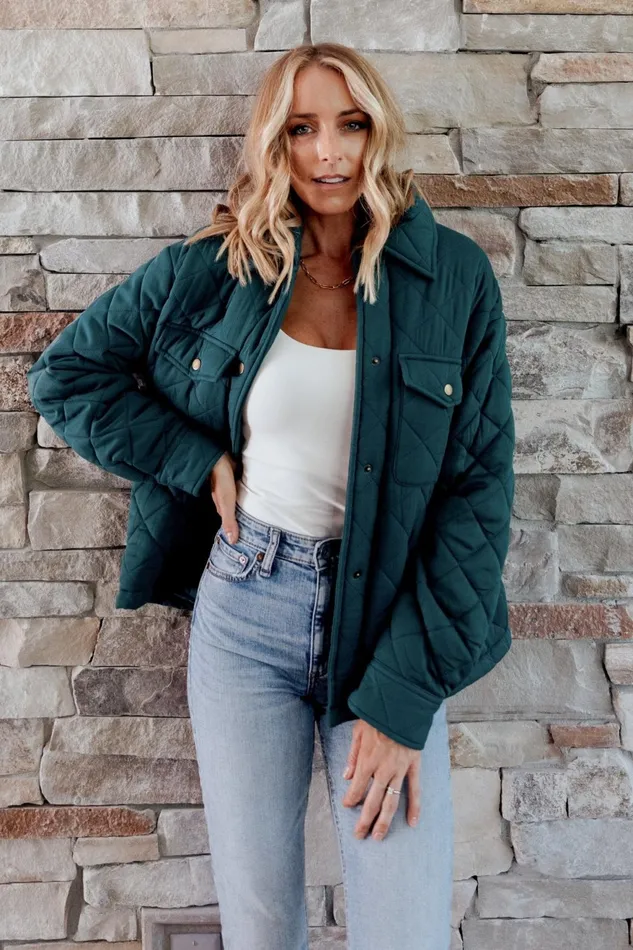 Women Outerwear Baltic Born Nadia Button Up Jacket Emerald