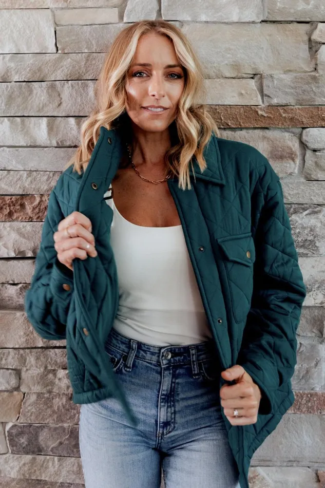 Women Outerwear Baltic Born Nadia Button Up Jacket Emerald