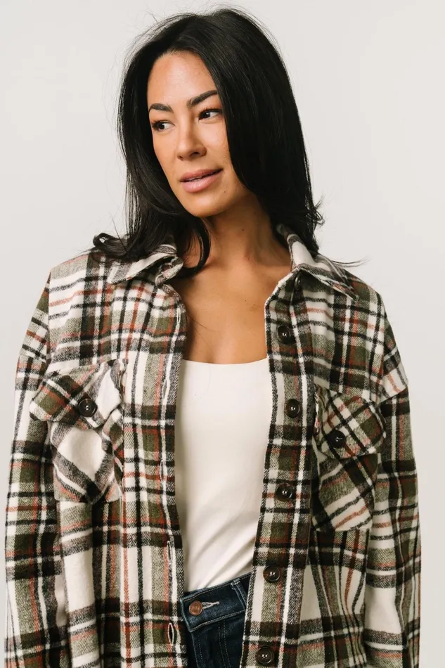 Women Outerwear Baltic Born Polson Plaid Shacket Ivory Multi Women Outerwear Baltic Born Polson Plaid Shacket Ivory Multi