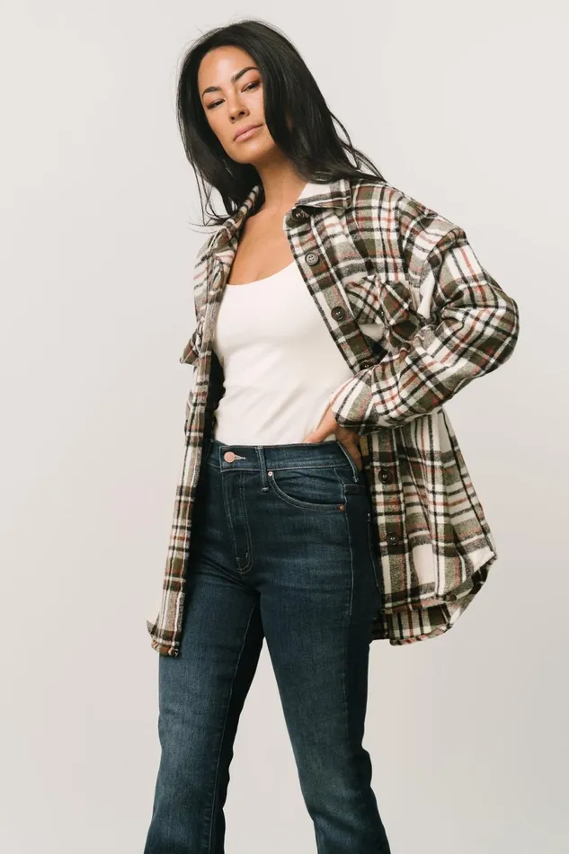 Women Outerwear Baltic Born Polson Plaid Shacket Ivory Multi Women Outerwear Baltic Born Polson Plaid Shacket Ivory Multi