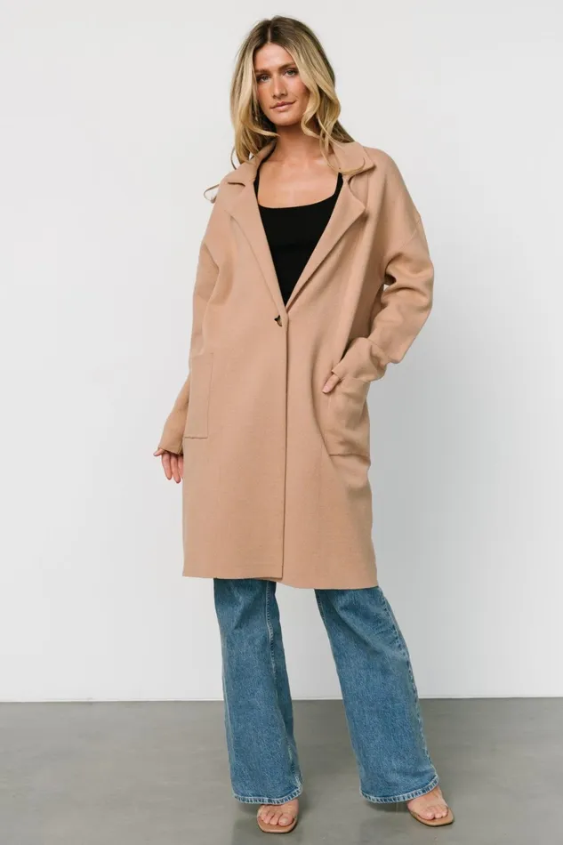 Women Outerwear Baltic Born Roland Long Jacket Light Camel