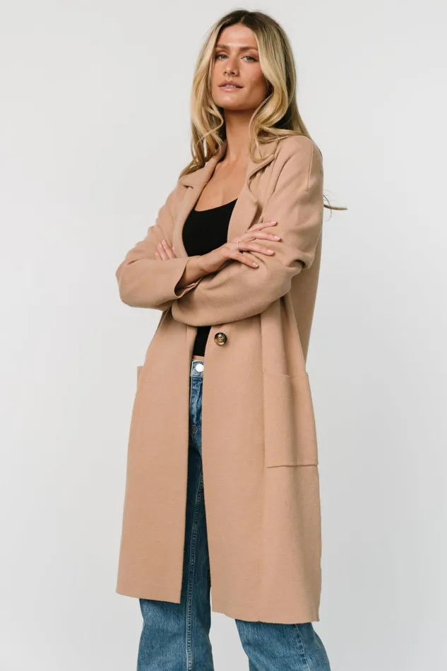 Women Outerwear Baltic Born Roland Long Jacket Light Camel Women Outerwear Baltic Born Roland Long Jacket Light Camel