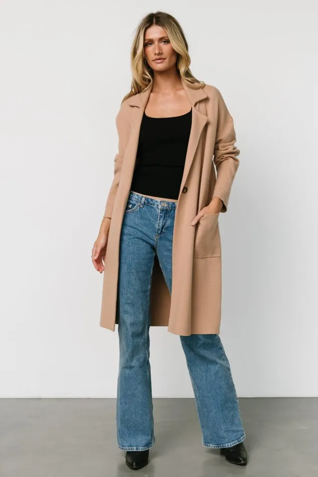 Women Outerwear Baltic Born Roland Long Jacket Light Camel Women Outerwear Baltic Born Roland Long Jacket Light Camel