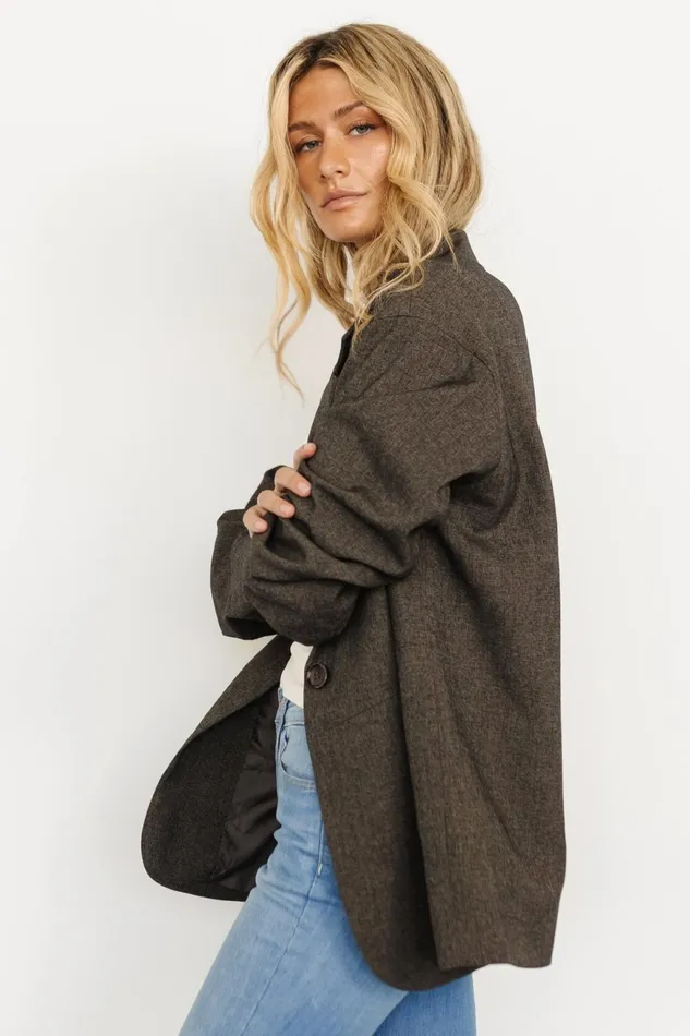 Women Outerwear Baltic Born Thorpe Oversized Blazer Charcoal