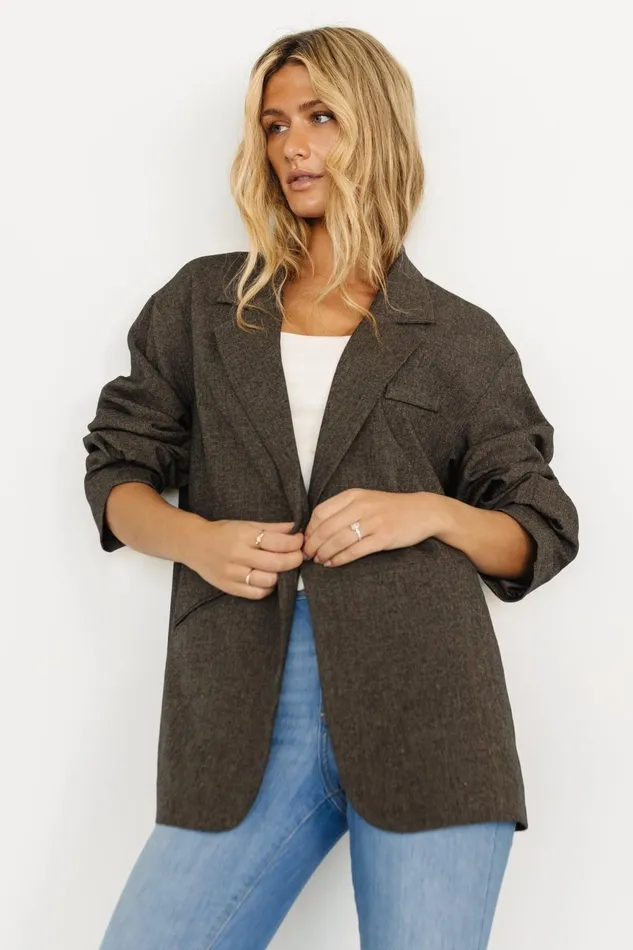 Women Outerwear Baltic Born Thorpe Oversized Blazer Charcoal