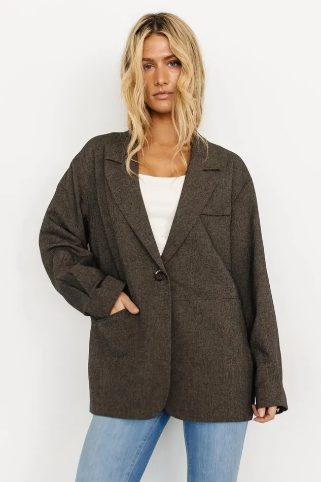 Women Outerwear Baltic Born Thorpe Oversized Blazer Charcoal