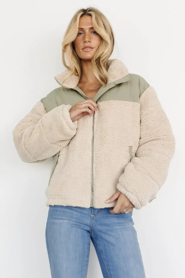 Women Outerwear Baltic Born Weekender Sherpa Puffer Jacket Oatmeal Sage Women Outerwear Baltic Born Weekender Sherpa Puffer Jacket Oatmeal Sage