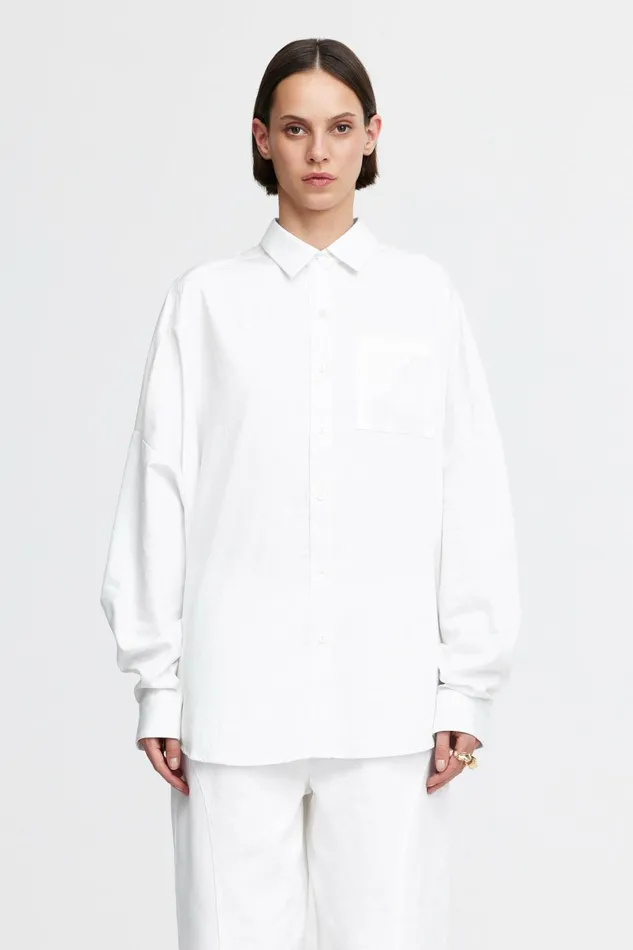 Women OVERTON SHIRT Berry Poppy Fleur Acler Tops