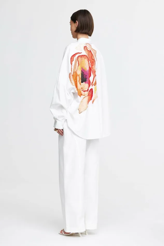 Women OVERTON SHIRT Berry Poppy Fleur Acler Tops