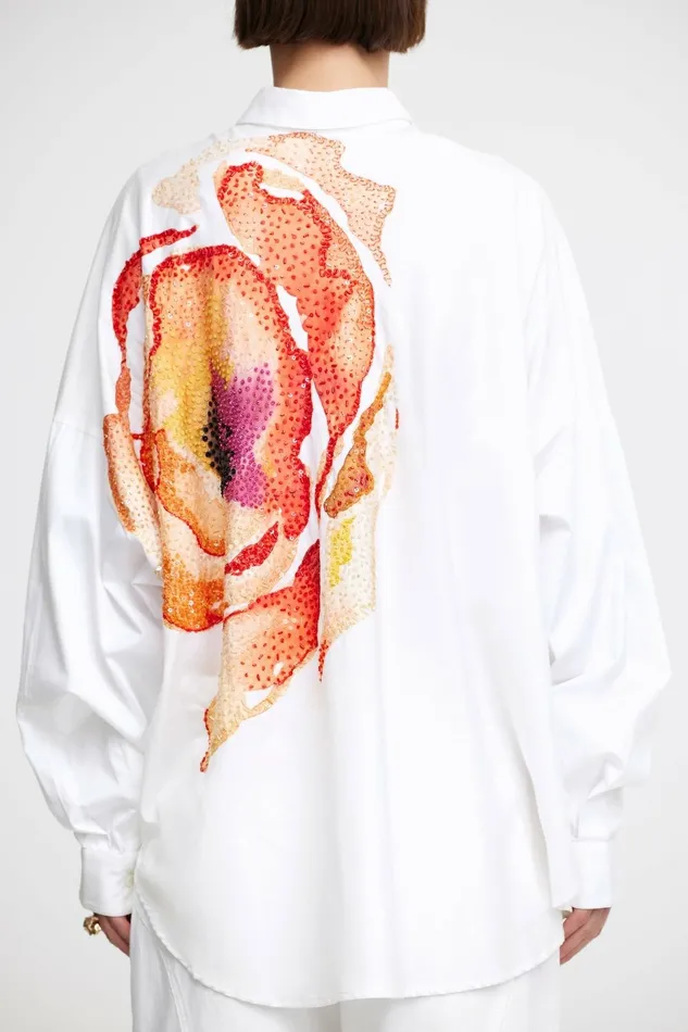 Women OVERTON SHIRT Berry Poppy Fleur Acler Tops