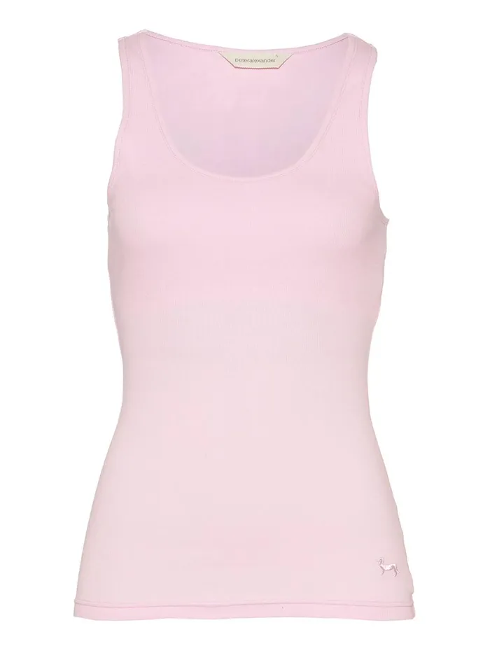 Women PA Classic Tank With Shelf Bra Pink Peter Alexander Classic Tops